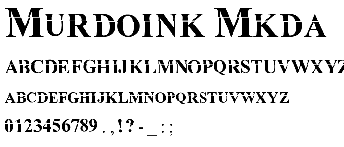 MuRdOiNk MKDA font